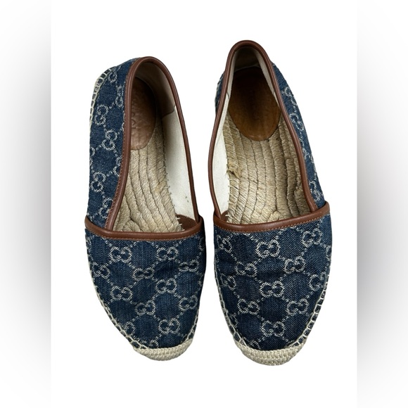 Gucci Blue Denim & Leather
 Espadrilles Ladies size... - Picture 2 of 11